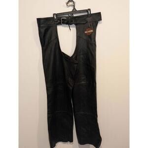 Harley-Davidson Black Leather Chaps XL